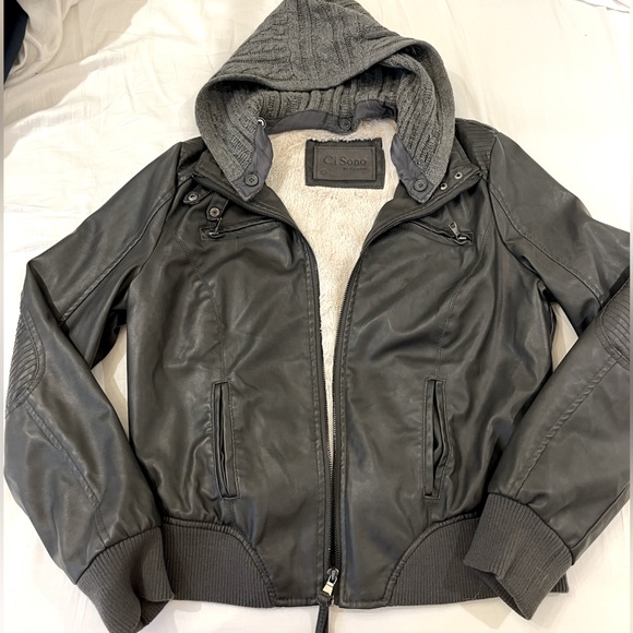 Urban Edge Hooded Leather Vintage Jacket - Picture 1 of 5